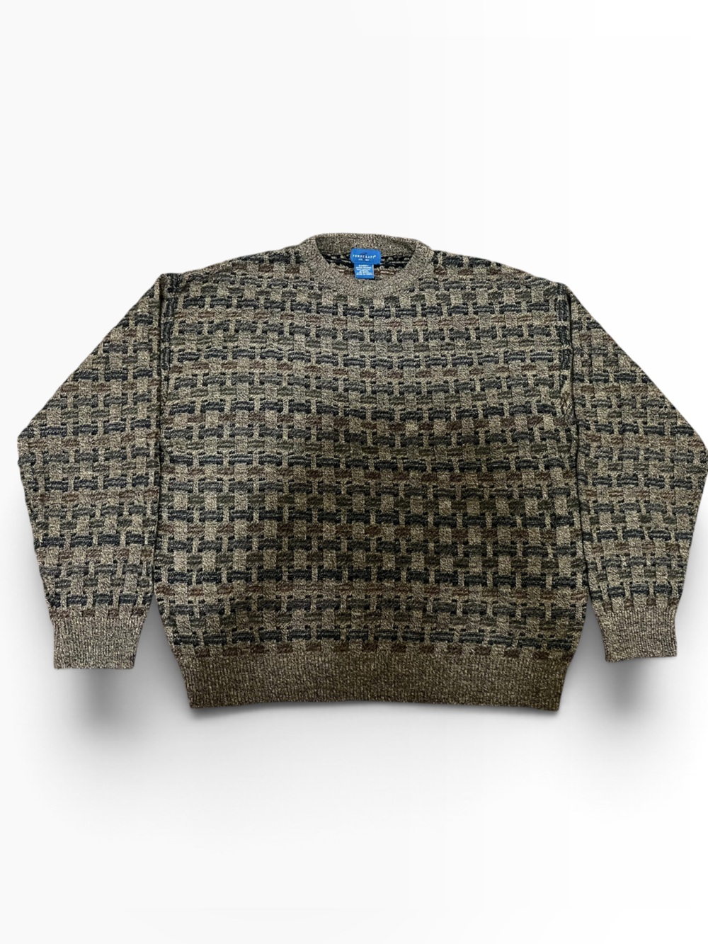 Vintage 90s Towncraft Textured Knit Sweater XLARGE